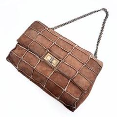 シャネル 2.55 チョコバー フェルト ショルダーバッグ CHANEL シャネル 2.55 チョコバー チェーンショルダー