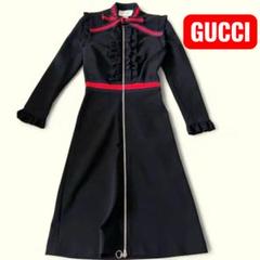 美品グッチXS シェリーラインフロントダブルジップ ワンピースGUCCI