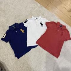 ポロラルフローレン　キッズポロシャツ　紺色100cm ビッグポニー　3T