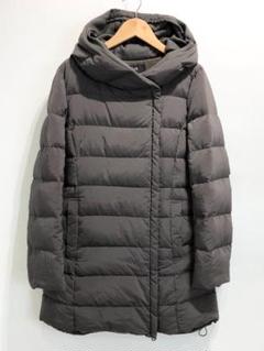 美品 23区 大きいサイズ ダウンコート 46 グレー 新色追加／洗える／撥水加工】シレータフタ ロング ダウンコート