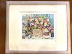 【SALE】 k*a様 レスリーセイヤー 花瓶の花 シルクスクリーンアート 18×23 版画