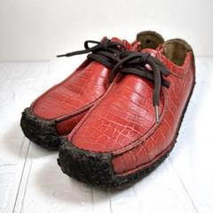希少【Clarks】ワラビー✨レザースニーカー/型押し/クレープソール　ナタリー