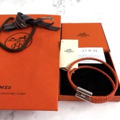 未使用級 HERMES トゥルニ トレッセ ブレスレット オレンジ 正規品 未使用級 HERMES トゥルニ トレッセ ブレスレット オレンジ 正規