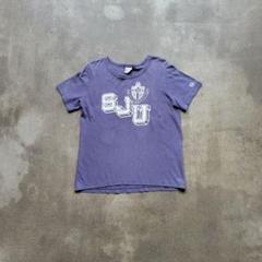 ランタグ 50s 復刻 Champion カレッジTシャツ 茄子紺