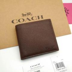 新作　新品　COACH　折り財布　メンズ　人気の小銭入れ付き