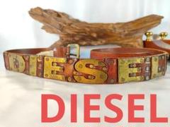【Vintage】DIESEL ディーゼル　高級レザーベルト　イタリア製 正規品