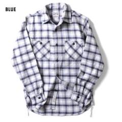 HOUSTON ヒューストン　オンブレチェック　山田蓮　フランネルシャツ　XXL HOUSTON ヒューストンオンブレチェック山田蓮フランネルシャツXXL