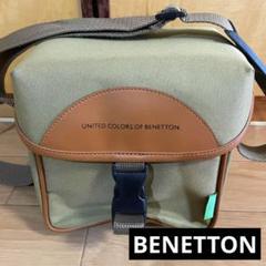 【美品】BENETTON カメラショルダーバッグ 多機能ポケット付き BENETTON - ベネトン カメラ用バッグ ブルーの通販 by すぱ's