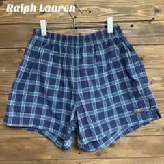 ♦︎【ラルフローレン】Ralph Lauren 水着 ネイビー チェック柄 S