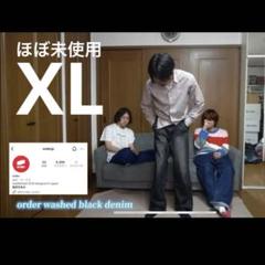 order loose denim ブラックデニムパンツ カンティス着用 XL