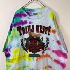 USA古着 90s trails west タイダイ Tシャツ シングルステッチ