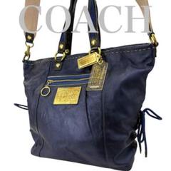 【美品】COACHコーチ ポピーショルダーバッグ トート レザー 2way196