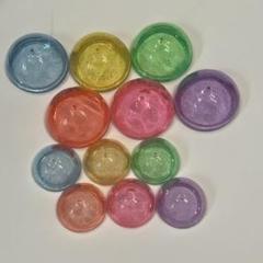 パッチンカップ クリアカラー 32mm 45mm 計12個