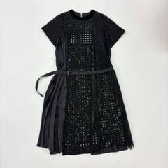 美品 17aw サカイ sacai タートルネック プリーツ ワンピース