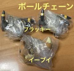 ポケモン つまんでつなげてマスコット13 ブラッキー イーブイ　ボールチェーン