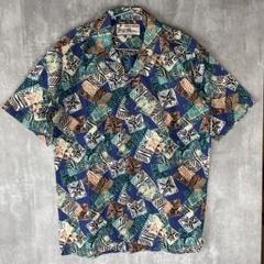 【USA製】kama aina 90's 希少 アロハシャツ 柄シャツ 半袖