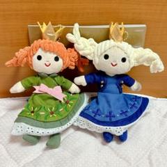 香港ディズニー最新作 アナ エルサ ぬいぐるみキーホルダー2点
