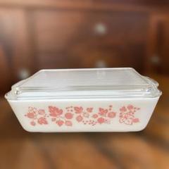 PYREX パイレックス　グースベリー　キャセロール3点　ピンク　耐熱ガラス SHOP偶然と必然の間 PYREX COVERED CASSEROLE GOOSEBERRY 1950s
