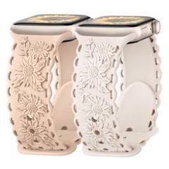 Apple Watch バンド 花柄 2色セット