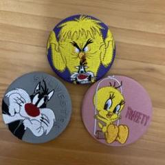 ルーニーテューンズ　刺繍缶バッジ　３点セット