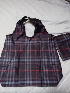 手作りチェック柄エコバッグ 折りたたみ式