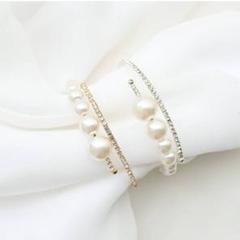 パール ゴールド バングル 可愛い♡ アクセサリー レディース ブレスレット
