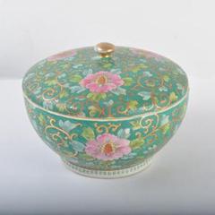 中国　新渡　粉彩　花唐草文　蓋物　菓子鉢　C　R4284 中国 新渡 粉彩 花唐草文 蓋物 菓子鉢 C R4284 - メルカリ