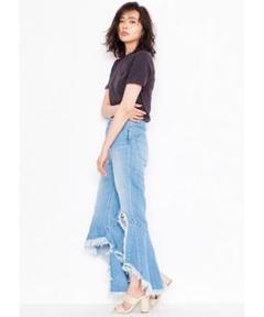 MAISON DE REEFUR 梨花さん　ライトブルー　デニム　S 新品 MAISON DE REEFUR 梨花ちゃん愛用フリンジジーンズ - メルカリ