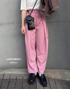 【birthdayroom】　タックカラーパンツ ワイドパンツ ピンクのサムネイル
