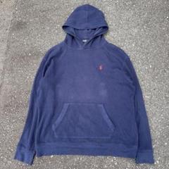 ポロバイラルフローレン DuffleCoat パーカー 90s ネイビー L相当 90sポロラルフローレン ハーフジップパーカー 黒 Lフェード