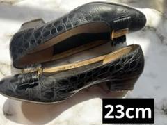★使用感少なめ★フェラガモ パンプス 25cm メリージェーン クロコ型押し フェラガモ クロコ型押しパンプス 23cm - メルカリ