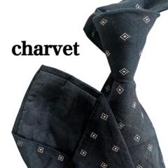 riptide様【極美品】Charvet シャルべ　ネイビーブルー　小紋ネクタイ Charvet シャルべ シルク 花柄 ネクタイ ネイビー ブルー メンズ