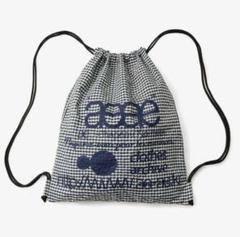 【新品】aeae ナップサック　チェック　ブルー　ジムサック