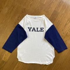 ヴィンテージ　YALE フットボールTシャツ　エルボーパッチ7分袖 ヴィンテージYALE フットボールTシャツエルボーパッチ7分袖