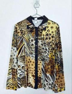 LEONARD 長袖シャツ ブラウス【サイズ42 L相当】【レオパード】【美品】