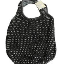 ＳＡＣ　ビーズ装飾 ブラックハンドバッグ