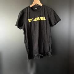 DIESEL ブラック Tシャツ イエローロゴ