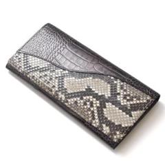 匿名送料込み☆新品】本パイソン革 牛革クロコダイル型押し 日本