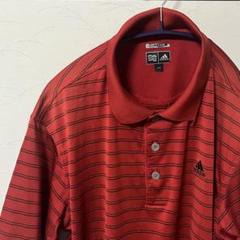 美品 アディダス adidas golf 赤 半袖ポロシャツ メンズ Lサイズ