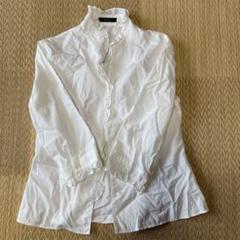 COMME CA ISM フリル付きホワイトシャツ L