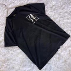 『アシックス』 (M) 半袖プリントメッセージTシャツ バレーボール 練習着 黒