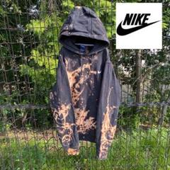 【入手困難】NIKE ブリーチ加工パーカー 90s 刺繍ロゴ ゆるだぼ