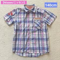★【Nissen/ニッセン】マドラス チェック ワッペン シャツ 男の子 140