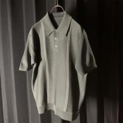 希少 90s ポロニット vintage シック グレーブラック サマーニット