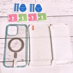 iPhone 15 Pro Max 2枚 強化ガラス MagSafe ブルー