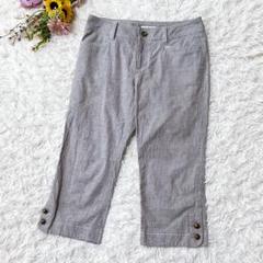 【アーヴェヴェスタンダード】七分丈カジュアルパンツ　千鳥格子　茶色　白色　S