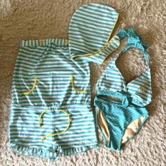 美品　OCEAN PACIFIC 水着4点セット 女の子160