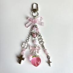 ハンドメイド ビーズキーホルダー