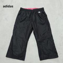 D1-3582 ハーフパンツ ロゴ ウエストゴム クロップド S【アディダス】