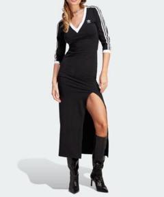 大人気★adidas ブラック ロングワンピース　黒